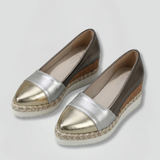 Chaussures compensées à enfiler pour femme, semelle rembourrée