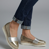 Chaussures compensées à enfiler pour femme, semelle rembourrée
