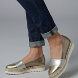 Chaussures compensées à enfiler pour femme, semelle rembourrée