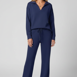 Ensemble deux pièces femme col chemise jambe large