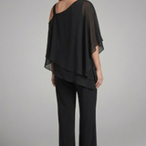 Ensemble deux pièces femme top épaules dénudées et pantalon large