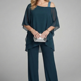 Ensemble deux pièces femme top épaules dénudées et pantalon large