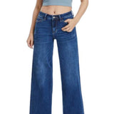 Jean femme large à taille mi-haute