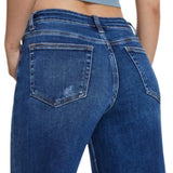 Jean femme large à taille mi-haute