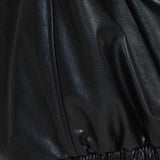 Manteau Oversize En Cuir Marron Femme