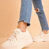 Baskets plateforme femme à semelle intérieure rembourrée