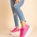 Baskets plateforme femme à semelle intérieure rembourrée