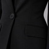 Ensemble femme blazer sans col et pantalon large