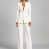 Ensemble femme blazer tailleur et pantalon large