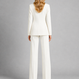 Ensemble femme blazer tailleur et pantalon large