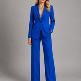 Ensemble femme blazer tailleur et pantalon large