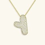 Collier à Initiale Bubble en Acier Inoxydable