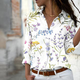 Chemisier Femme Patchwork Imprimé – Blouse Élégante Moderne