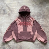 Hoodie Oversize Femme Vintage Étoiles – Sweat Streetwear Délavé