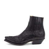 Bottines Western Courtes Motifs Gravés Talon Bas Élégance