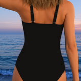 Maillot de Bain Femme Une Pièce à Col V Croisé