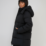 Noémie | Doudoune Noire Matelassée & Confort Hiver