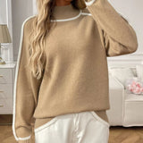 Pull Femme Col Rond Doux Élégant