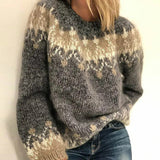 Pull Femme Motif Nordique – Maille Chaude Hiver
