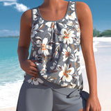 Ensemble Été Femme Débardeur Fleuri et Short Léger