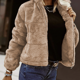 Veste Femme Sherpa Douce Zippée Hiver