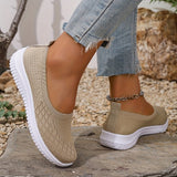 Baskets femme à enfiler en maille tricotée