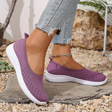 Baskets femme à enfiler en maille tricotée