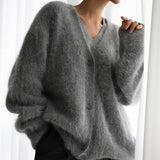 Cardigan Automne Léger Blanc Femme