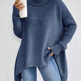 Pull Automne Élégant Vert Femme