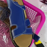 Sandales Compensées Découpées Style Casual