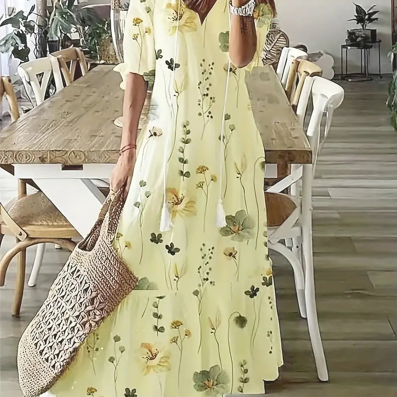 Robe Maxi Bohème Fleurie Coupe Fluide Été Chic