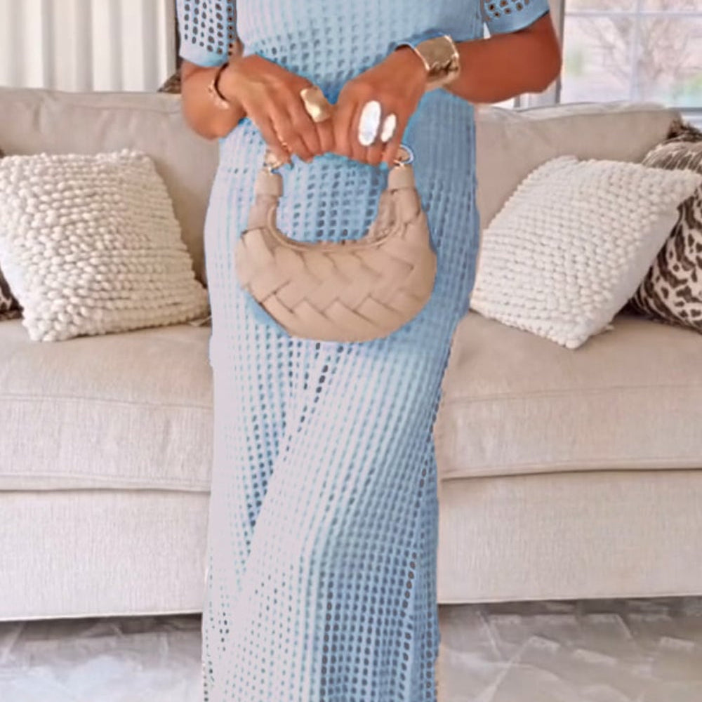 Chloé – Ensemble Élégant à Col Rond