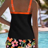 Ensemble Femme Débardeur et Short à Imprimé Floral