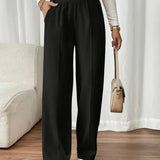 Pantalon Fluide Taille Haute Confort Élégance Quotidienne