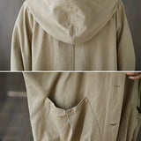Manteau Cape Oversize Femme – Manteau Long à Capuche Moderne
