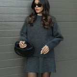 Ensemble Maille Oversize Pull Long Jupe Assortie Style Cocooning Chic