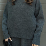Ensemble Maille Oversize Pull Long Jupe Assortie Style Cocooning Chic
