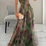 Robe Maxi Fluide Imprimé Aquarelle Élégance Été