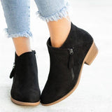 Bottines à Talon Zippées pour Style Élégant