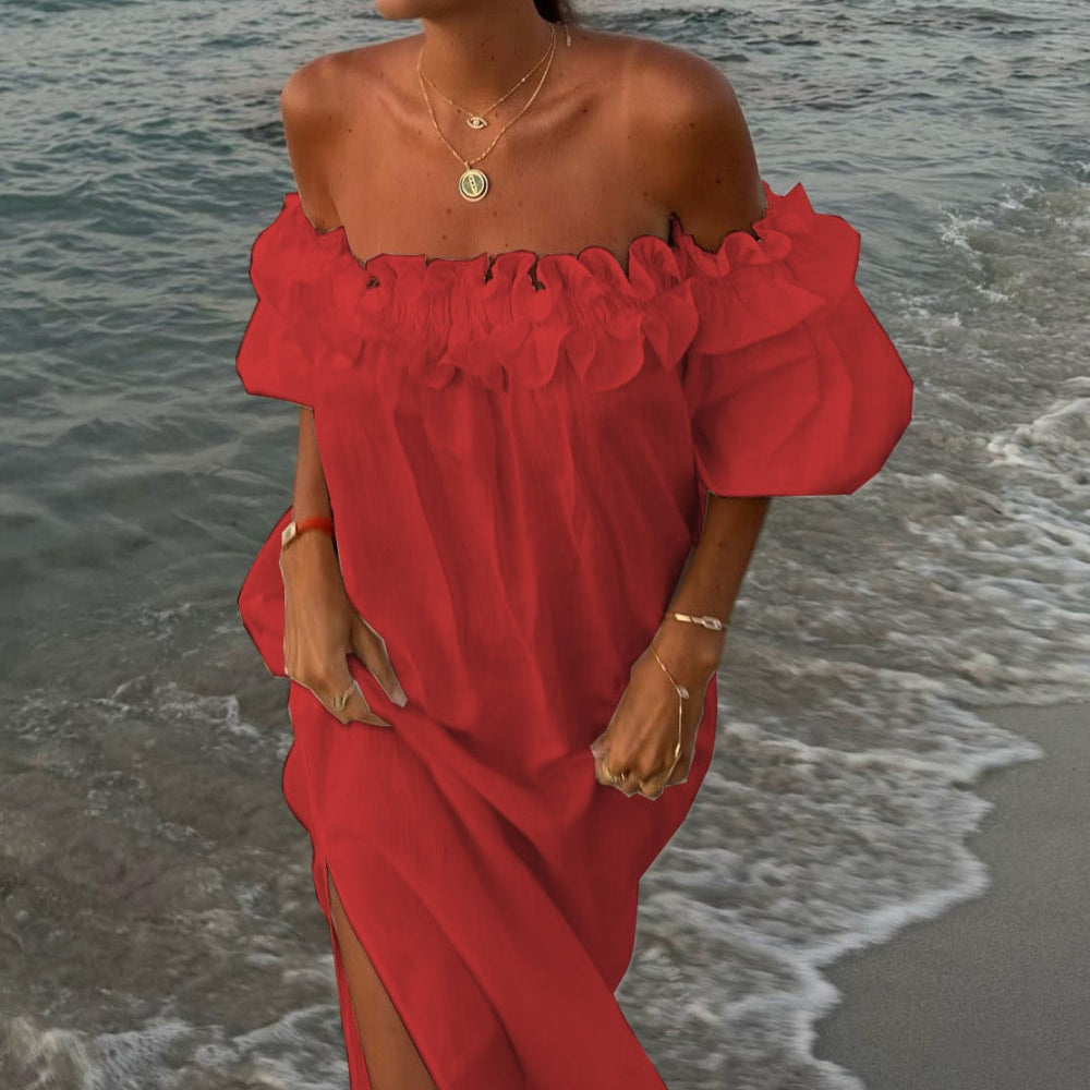 Robe Femme Longue Épaules Dénudées – Robe Bohème Été