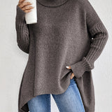 Pull Automne Élégant Vert Femme