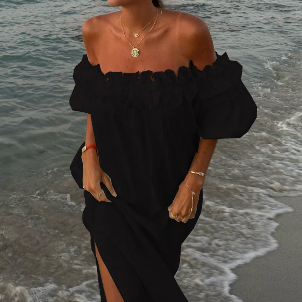Robe Femme Longue Épaules Dénudées – Robe Bohème Été