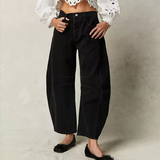 Pantalon Léopard Ample Taille Haute Tendance