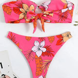 Bikini 2 Pièces Bandeau Imprimé Floral