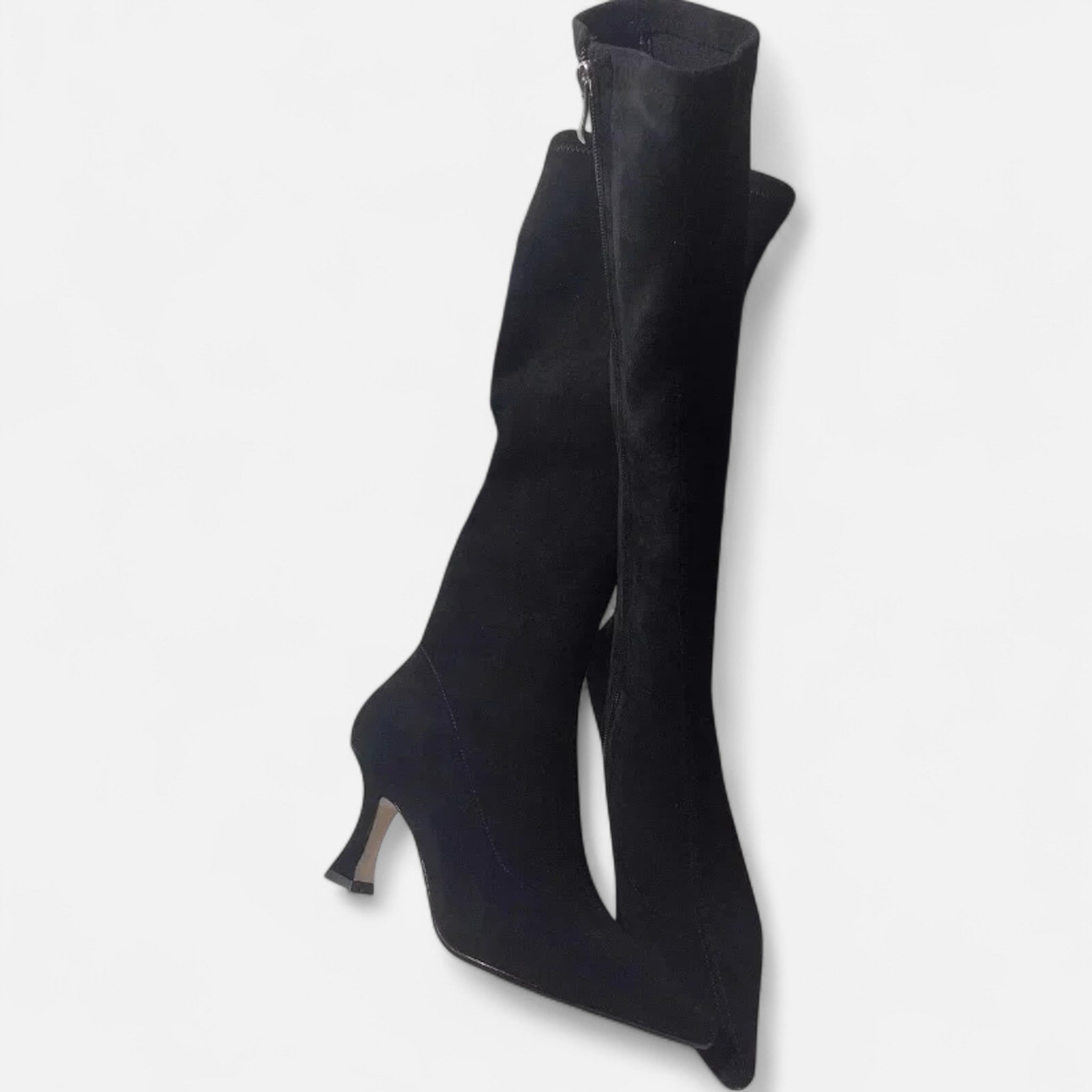 Marcia | Bottes en Daim à Talons Hauts pour Femme – Élégance Premium