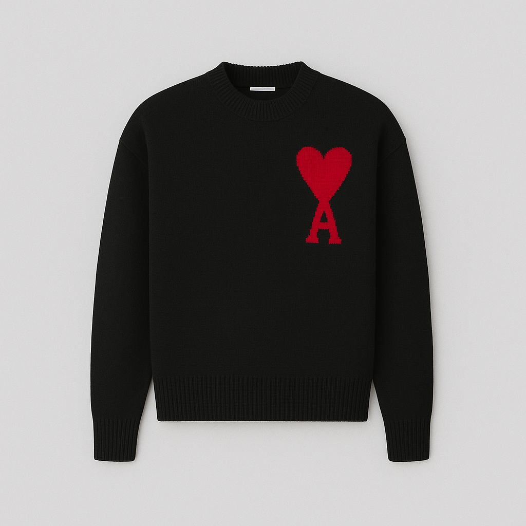 Pull Femme Cœur Lettre Brodé – Sweat Chic Intemporel