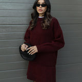 Ensemble Maille Oversize Pull Long Jupe Assortie Style Cocooning Chic