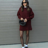 Ensemble Maille Oversize Pull Long Jupe Assortie Style Cocooning Chic