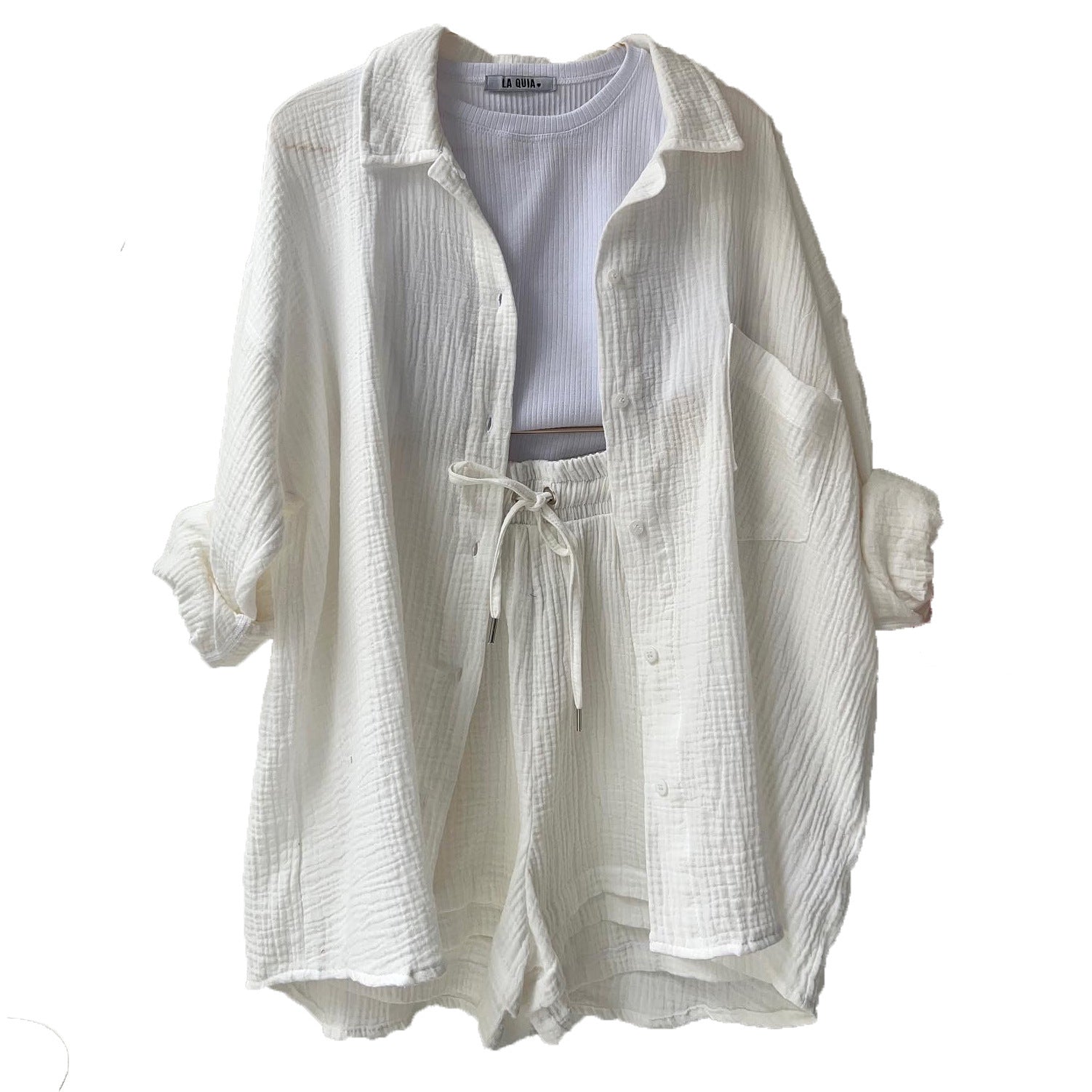 Ensemble Chemise Rayée Short Confort Estival
