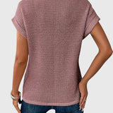 T-Shirt Texturé à Manches Courtes